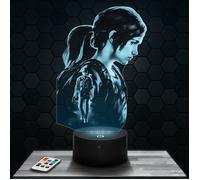 Lampe 3D - Ellie & Joel - Jouet, Figurine, Cadeau The Last Of Us - Veilleuse Led Tactile avec socle au choix