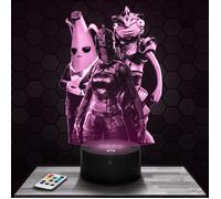 Lampe 3D - Fortnite Red Knight - Peely - Poiscaille - Jouet, Figurine, Cadeau Fortnite - Veilleuse Led Tactile avec socle au choix