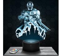 Lampe 3D - Fortnite : The Foundation - Jouet, Figurine, Cadeau Fortnite - Veilleuse Led Tactile avec socle au choix et télécommande