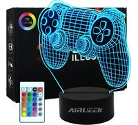 Lampe 3d Gamer Avec Télécommande - 16 Couleurs, Veilleuse Icones Pour Enfants Et Hommes, Cadeaux D'anniversaire Et Pâques (Gamepad)