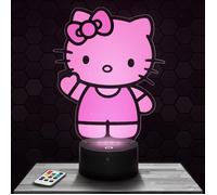 Lampe 3D - Hello Kitty - Jouet, Figurine, Cadeau Hello Kitty - Veilleuse Led Tactile avec socle au choix