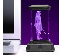 Lampe 3D Holographique Cristal Ahsoka Tano - Officiellement Licenciée, Lampe LED Collectible Mandalorian, Cadeau & Accessoires de Bureau Star Wars Disney