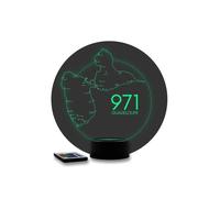 Lampe 3D Île de la Guadeloupe 971 - Veilleuse LED 16 Couleurs + Télécommande - Cadeau Souvenir Antilles - Fabriqué en France