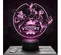 Lampe 3d _ League Of Legends Arcane Victory - Jouet, Figurine, Cadeau LOL - Veilleuse Led Tactile avec socle au choix TOP