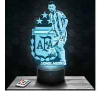 Lampe 3d _ Lionel Messi Argentine - Accessoire, Figurine, Cadeau Lionel Messi Argentine - Veilleuse Led Tactile TOP
