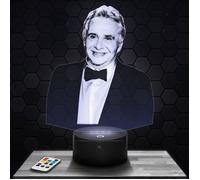 Lampe 3d _ Michel Sardou - Accessoire, Objet, Cadeau Michel Sardou - Veilleuse Led Tactile avec socle au choix et télécommande TOP