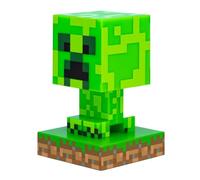 Lampe 3D Minecraft Creeper - Officielle, Lampe de Nuit - 12 cm de Haut, Fonctionne sur Piles, Décor de Chambre pour Gamers