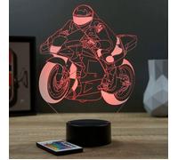 Lampe 3D moto de course MotoGP - LED - Idée Cadeau - Fabriquée en France