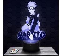 Lampe 3D - Naruto Shippuden - Jouet, Figurine, Cadeau Naruto - Veilleuse Led Tactile avec socle au choix