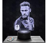 Lampe 3d _ Neymar Jr Paris - Accessoire, Figurine, Cadeau Neymar Jr Paris - Veilleuse Led Tactile avec socle au choix TOP