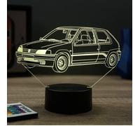 Lampe 3D Peugeot 106 Rallye Phase 1 - LED - Idée Cadeau - Fabriquée en France