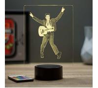 Lampe 3D portrait Elvis Presley et sa guitare - LED - Idée Cadeau - Fabriquée en France