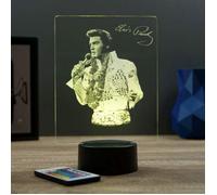 Lampe 3D portrait Elvis Presley Hawaii - LED - Idée Cadeau - Fabriquée en France