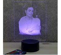 Lampe 3D portrait Michael Jackson - LED - Idée Cadeau - Fabriquée en France
