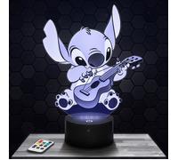 Lampe 3d _ Stitch guitare - Jouet, Figurine, Cadeau Lilo et Stitch - Veilleuse Led Tactile TOP