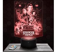Lampe 3D - Stranger Things - Accessoire, Merch, Cadeau Stranger Things - Veilleuse Led Tactile avec socle au choix TOP