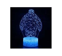 Lampe 3D Tactile Veilleuses Enfant 7 Couleurs avec Telecommande - Baymax #611