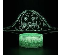 Lampe 3D Tactile Veilleuses Enfant 7 Couleurs avec Telecommande - Chien #941 G