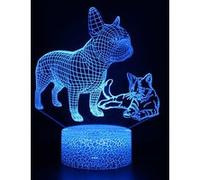 Lampe 3D Tactile Veilleuses Enfant 7 Couleurs avec Telecommande - Chien et Chat #1282 G