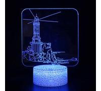 Lampe 3D Tactile Veilleuses Enfant 7 Couleurs avec Telecommande - Immeuble #1066 G