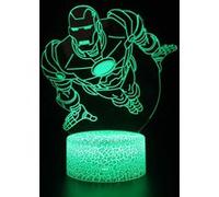 Lampe 3D Tactile Veilleuses Enfant 7 Couleurs avec Telecommande - Iron man #207 G