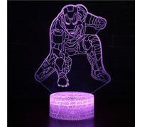 Lampe 3D Tactile Veilleuses Enfant 7 Couleurs avec Telecommande - Iron man #209 G