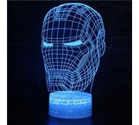Lampe 3D Tactile Veilleuses Enfant 7 Couleurs avec Telecommande - Iron man #210 G