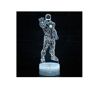 Lampe 3D Tactile Veilleuses Enfant 7 Couleurs avec Telecommande - Iron man #212