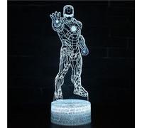 Lampe 3D Tactile Veilleuses Enfant 7 Couleurs avec Telecommande - Iron man #212 G