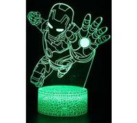 Lampe 3D Tactile Veilleuses Enfant 7 Couleurs avec Telecommande - Iron man #980