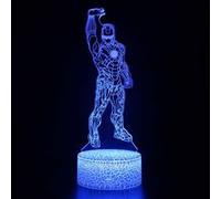 Lampe 3D Tactile Veilleuses Enfant 7 Couleurs avec Telecommande - Iron man #981 G