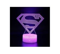 Lampe 3D Tactile Veilleuses Enfant 7 Couleurs avec Telecommande - Justice League #808