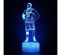 Lampe 3D Tactile Veilleuses Enfant 7 Couleurs avec Telecommande - LeBron James #1425 G
