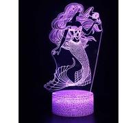 Lampe 3D Tactile Veilleuses Enfant 7 Couleurs avec Telecommande - Sirène #1106 G