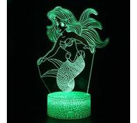 Lampe 3D Tactile Veilleuses Enfant 7 Couleurs avec Telecommande - Sirène #1108 G