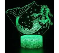Lampe 3D Tactile Veilleuses Enfant 7 Couleurs avec Telecommande - Sirène #1162