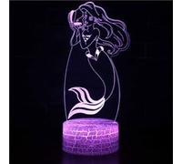 Lampe 3D Tactile Veilleuses Enfant 7 Couleurs avec Telecommande - Sirène #563 G