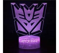 Lampe 3D Tactile Veilleuses Enfant 7 Couleurs avec Telecommande - Transformers #457 G