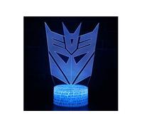 Lampe 3D Tactile Veilleuses Enfant 7 Couleurs avec Telecommande - Transformers #459