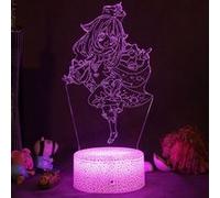 Lampe 3D Tactile Veilleuses Enfant MJ2033 Genshin Impact a 16 Couleurs avec Telecommande G