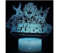 Lampe 3D Tactile Veilleuses Enfant MY1059 My Hero Academia 16 Couleurs avec Telecommande