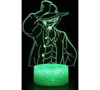 Lampe 3D Tactile Veilleuses Enfant MY1795 One Piece Luffy 16 Couleurs avec Telecommande G