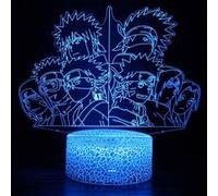 Lampe 3D Tactile Veilleuses Enfant MY1952 Naruto 16 Couleurs avec Telecommande G