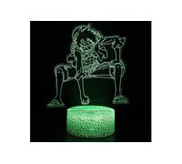 Lampe 3D Tactile Veilleuses Enfant MY1972 One Piece Luffy 16 Couleurs avec Telecommande