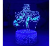 Lampe 3D Tactile Veilleuses Enfant MY3565 Genshin Impact 17 Couleurs avec Telecommande G