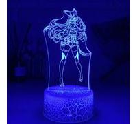 Lampe 3D Tactile Veilleuses Enfant MY3566 Genshin Impact 17 Couleurs avec Telecommande G
