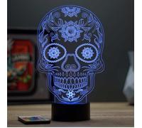Lampe 3D Tête de mort Mexicaine Calavera - LED - Idée Cadeau - Fabriquée en France