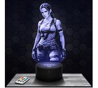 Lampe 3d _ Tomb Raider Lara Croft - Jouet, Figurine, Cadeau Tomb Raider Lara Croft - Veilleuse Led Tactile avec socle au choix TOP