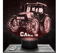 Lampe 3d _ Tracteur Case IH - Jouet, Miniature, Cadeau Tracteur Case IH - Veilleuse Led Tactile avec socle au choix TOP