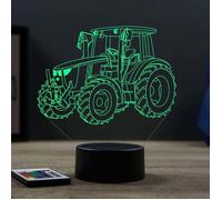 Lampe 3D Tracteur John Deere - LED - Idée Cadeau - Fabriquée en France